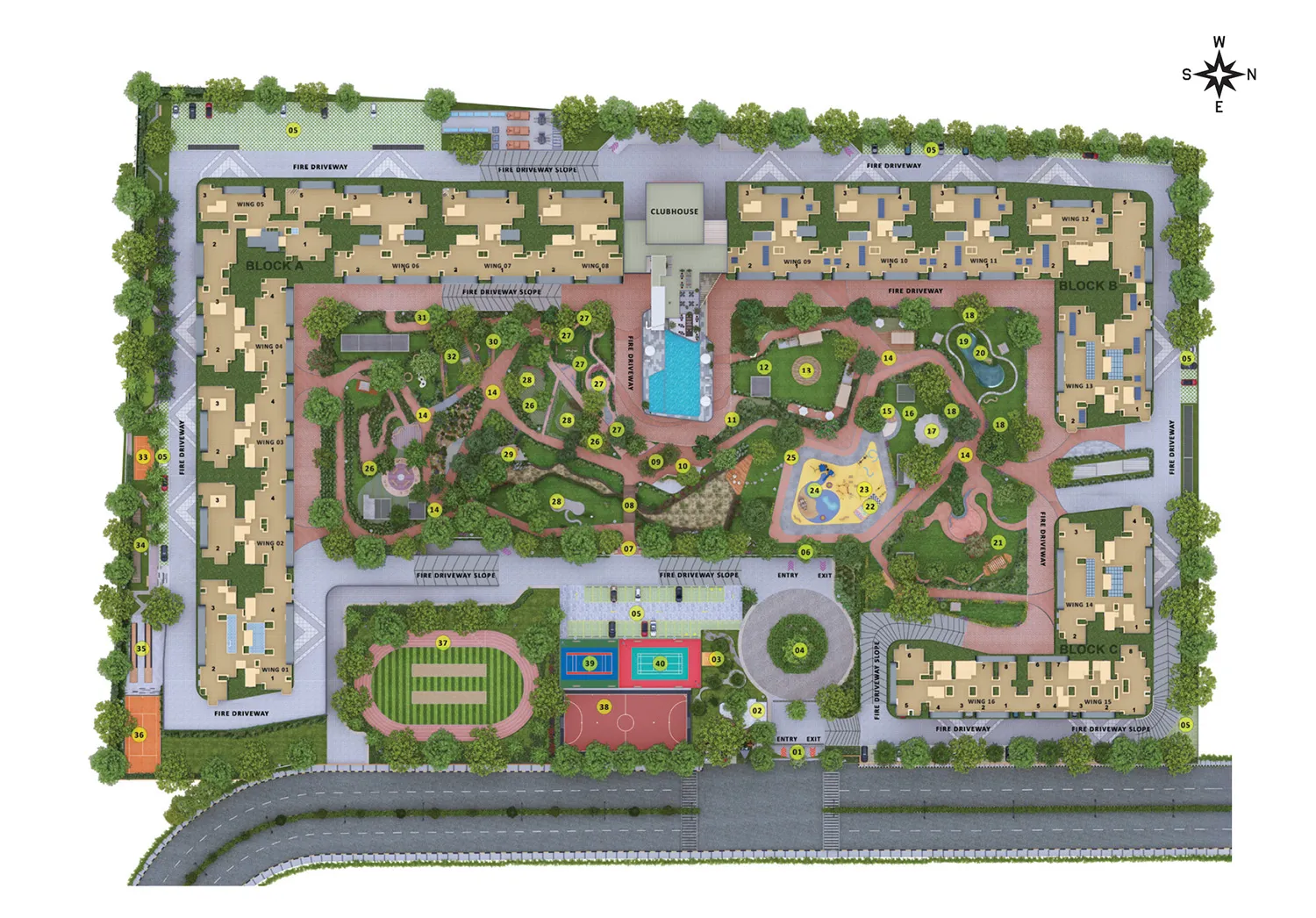 Sattva Vasanta Skye Master Plan Layout – Devanahalli